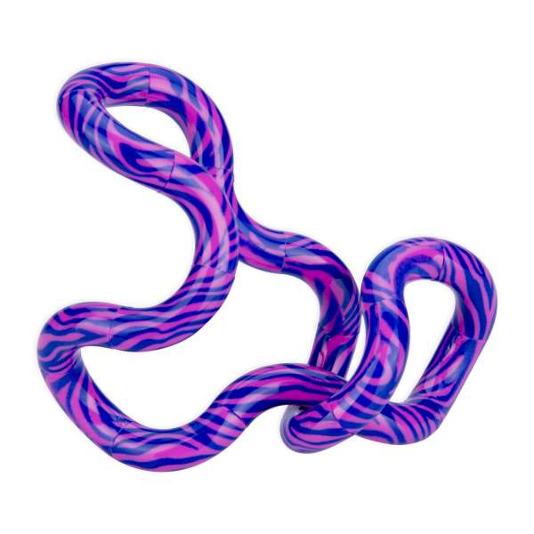 Tangle Jr. Wild pink zebra lilla og pink – fleksibel fidget til afslapning og koncentration

