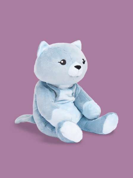 Katten Frankie tyngdebamse – blød bamse med vægt til afslapning og kram

