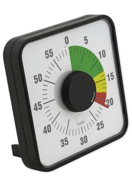 TimeTEX countdown timer set fra siden – tydelig visning af tid


