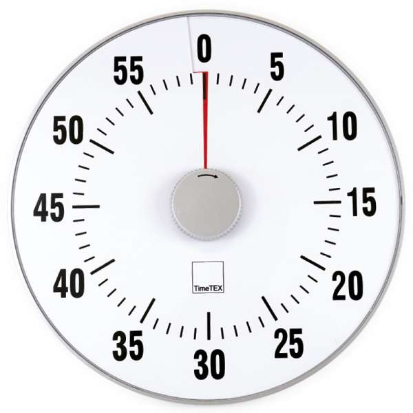 TimeTEX Timer XL "lydløs" 32 cm ø med rød-gul-grøn skive