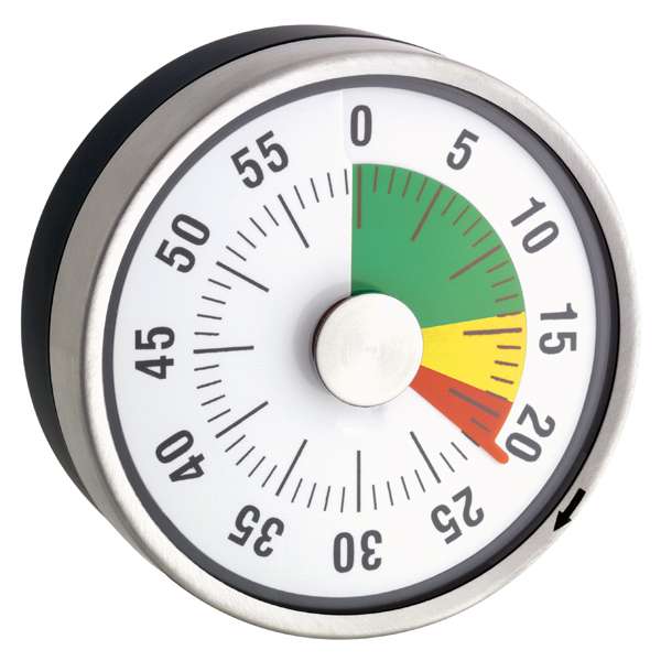 TimeTEX kompakt countdown timer med magnet Ø7,8 cm – visuel timer til tidsstyring


