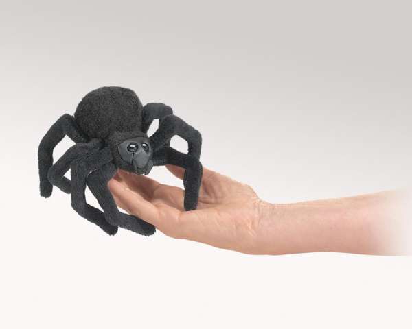 Fingerbamse Edderkop sidder på en hånd 