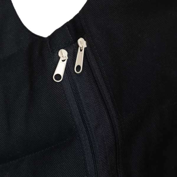 Tyngdevest til børn close-up – lynlås detalje

