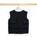 Tyngdevest til børn – sort vest set bagfra

