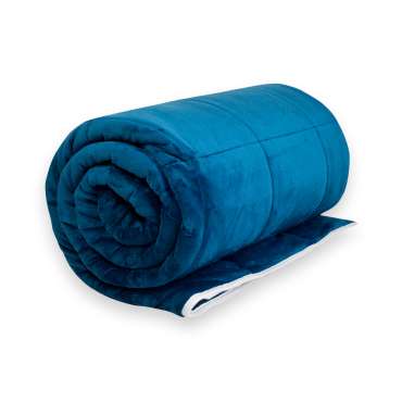 Velourtæppe med tyngde Poseidon – blødt tyngdetæppe i velour til ro og afslapning

