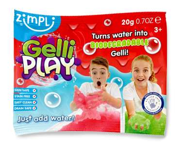 Zimpli Gelli Play badegel pose der forvandler vand til slim for børn – vicca.dk

