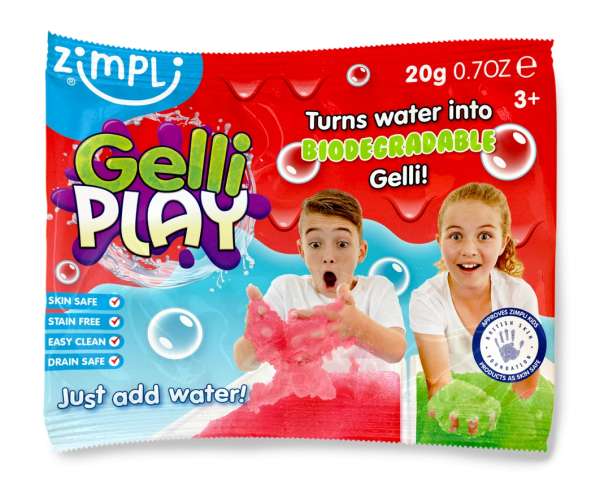 Zimpli Gelli Play badegel pose der forvandler vand til slim for børn – vicca.dk

