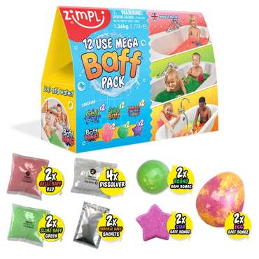 Mega Baff and Play Pack, 12 dele
