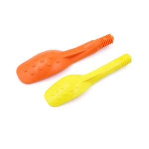ARK Spoon Tip tekstureret ske attachment til Z-Vibe – orange og gul sensorisk spiseske

