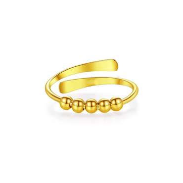 Anxiety ring minimalist, guldfarvet