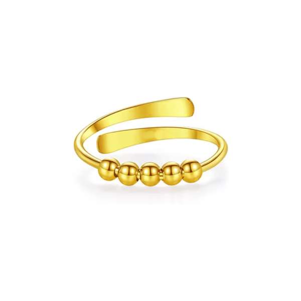 Anxiety ring minimalist, guldfarvet