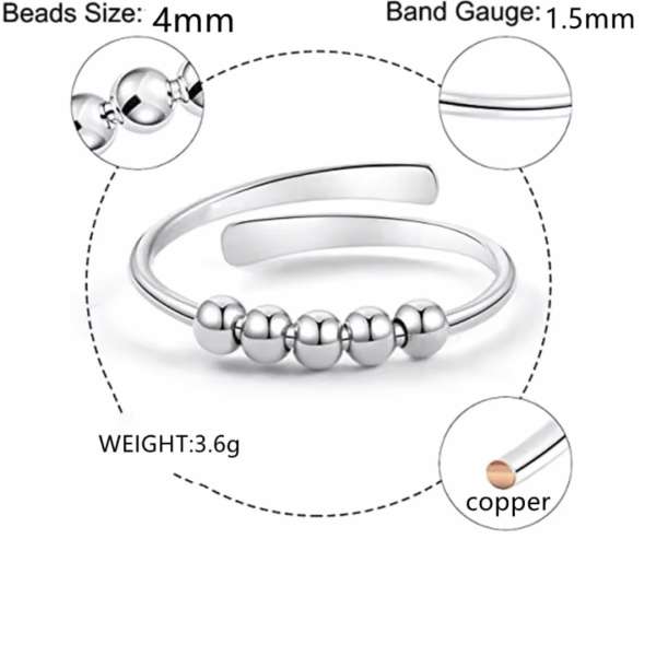 Anxiety ring minimalist, i farven rose gold