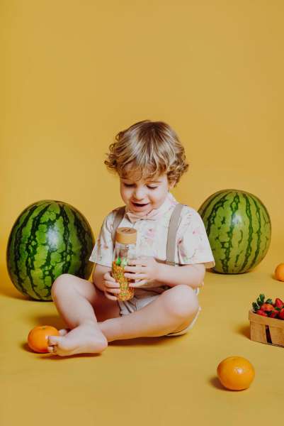 Frugt se og find sanseflaske til sanselig opmærksomhedstræning