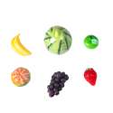 Frugtfigurer fra sanseflasker lær om mad – læringslegetøj til at genkende frugt og sanser

