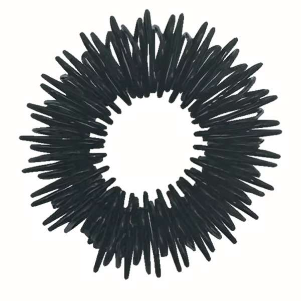  Akkupressur ring sort – fleksibel ring til massage af fingre

