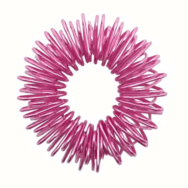 Akkupressur ring rosa – blød og farverig massage ring

