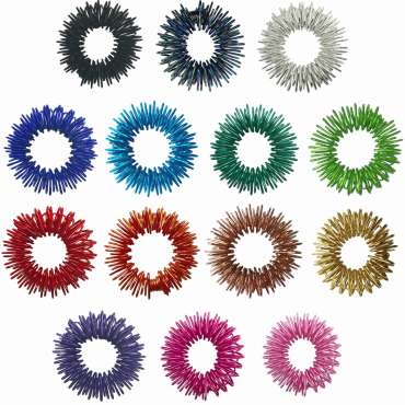  Akkupressur ringe – sæt i mange forskellige farver

