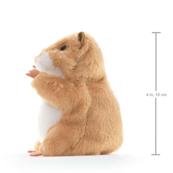 Fingerbamse hamster fra siden – detaljeret fingerdukke til fantasifuld leg

