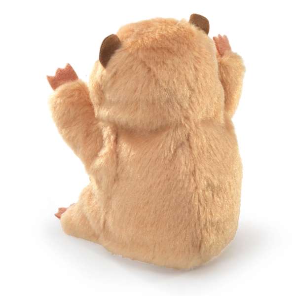 Fingerbamse hamster bagfra – naturtro fingerdukke til rolleleg

