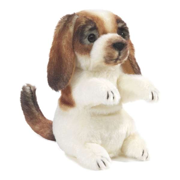 Fingerbamse hund – naturtro hundefigur til rolleleg og kreativ leg

