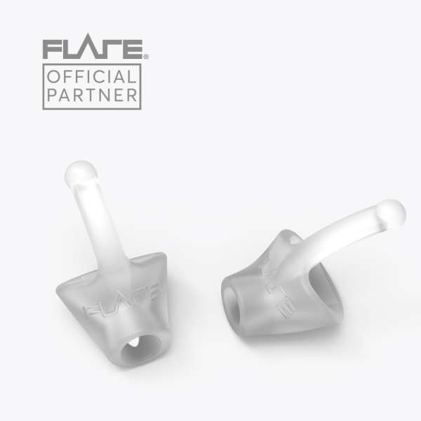 Flare Calmer Kids transparente ørepropper – diskret design til børn



