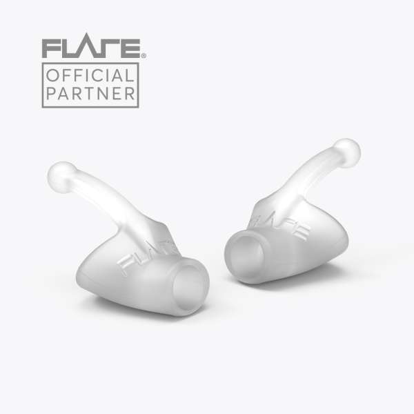 
Flare Calmer Kids transparente ørepropper close-up – detaljeret design

