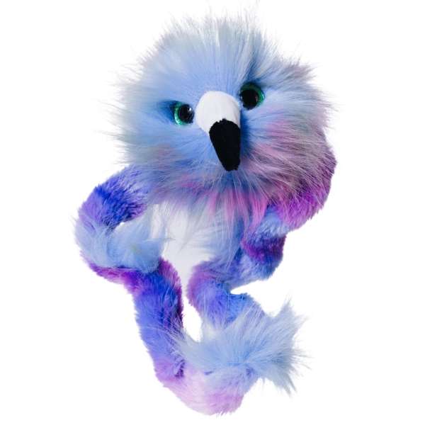 Tangle Furry Fidget Friends Skye – blå og lilla fluffy fidget figur med blød tekstur

