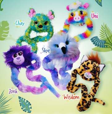 Tangle Furry Fidget Friends i forskellige designs – farverige sensoriske fidget legetøj med søde figurer

