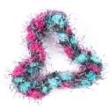 Furry Tangle i pink og turkis – sensorisk fidget med bløde fibre

