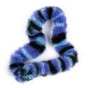 Furry Tangle i lilla og blå – fluffy fidget legetøj med blød overflade

