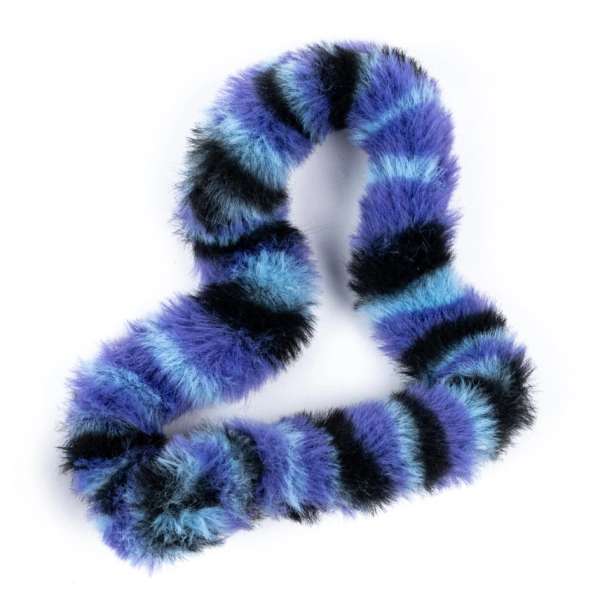 Furry Tangle i lilla og blå – fluffy fidget legetøj med blød overflade

