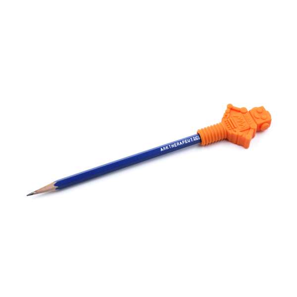 ARK RoboChew bidetop orange – sansestimulerende tyggetop til blyant

