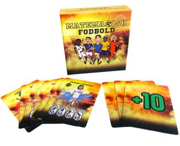 MatemaGisk Fodbold kortspil med matematik og fodboldspillere – læringsspil for børn med spillekort og æske


