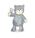 Sansebamse Warmies blå kat