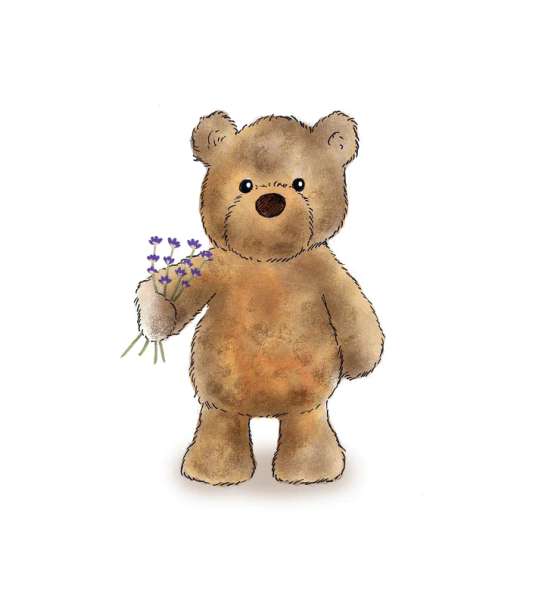 Warmies bjørn illustration – varmepude bamse funktion

