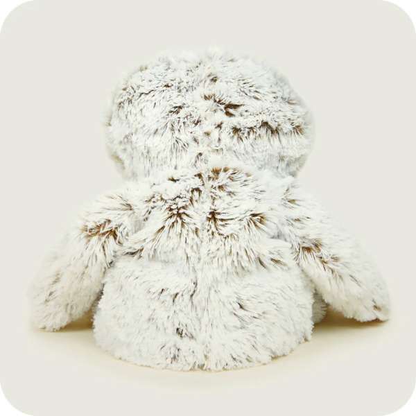 Sansebamse Warmies Marshmallow dovendyr set bagfra – blød og sansestimulerende bamse til børn


