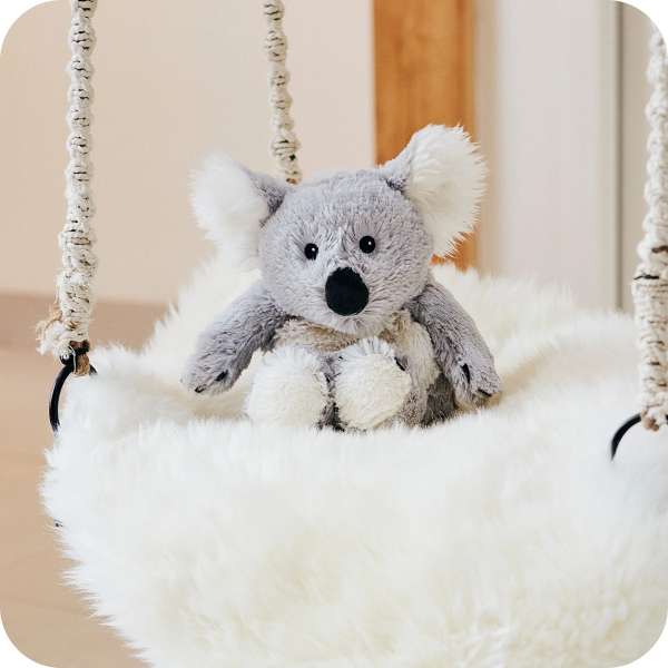 Warmies koala på sæde – sanselig bamse til afslapning og hygge


