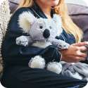 Voksen med Warmies koala – varmende sansebamse til ro og komfort


