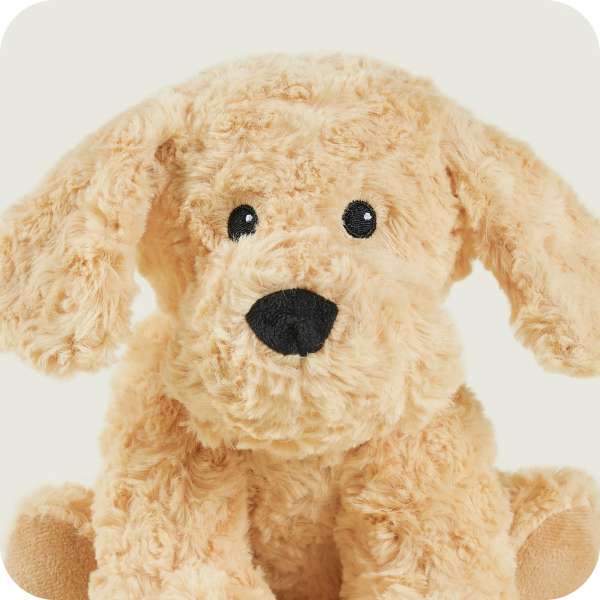 Warmies cockerpoo close-up – blød og detaljeret sansebamse


