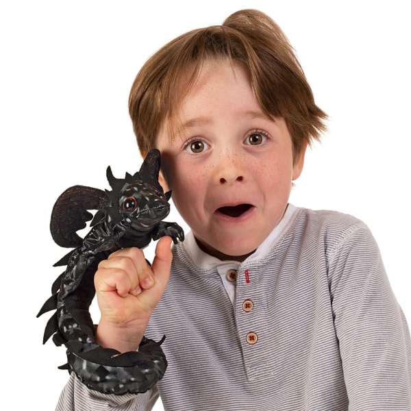 Fingerbamse sort drage armbånd