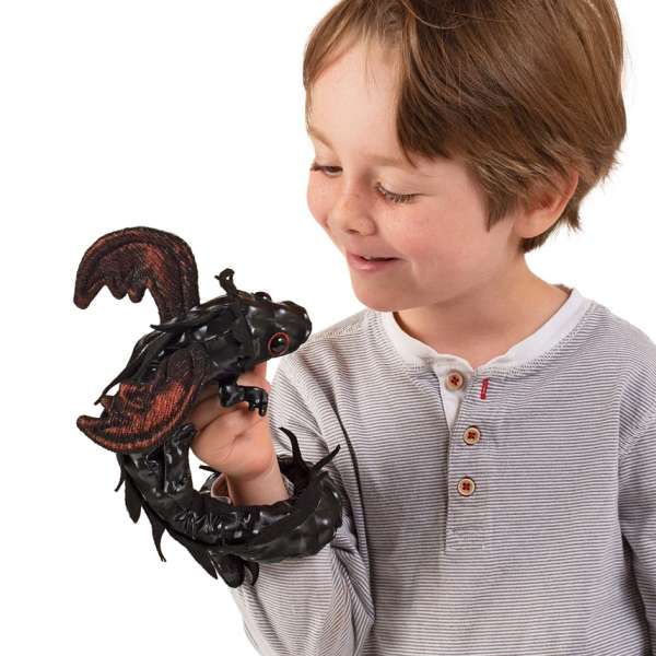 Fingerbamse sort drage armbånd