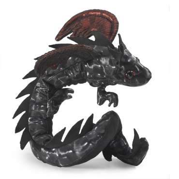 Fingerbamse sort drage armbånd