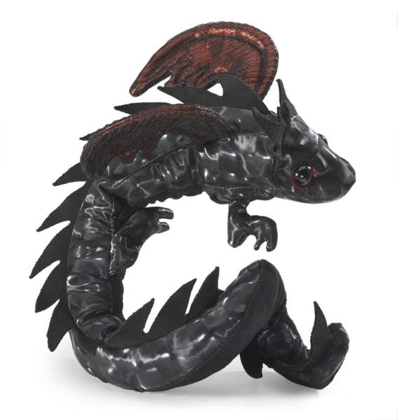Fingerbamse sort drage armbånd