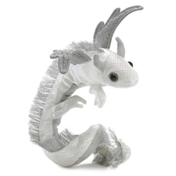 Fingerbamse perlehvid drage armbånd