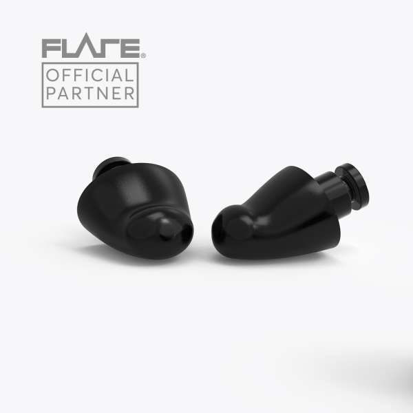 Flare Earshade sorte ørepropper – ergonomisk og diskret design


