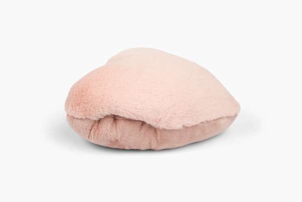 Stor hjertekram pude, rosa