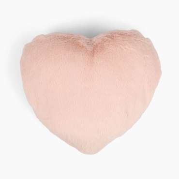Stor hjertekram pude, rosa
