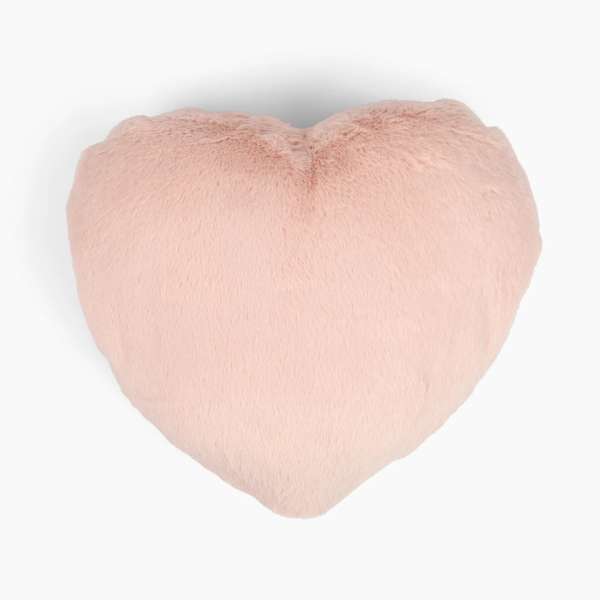 Stor hjertekram pude, rosa