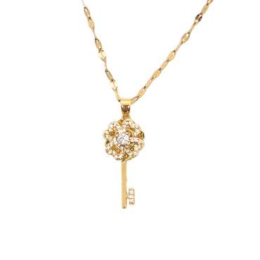 Fidget halskæde med nøglevedhæng – diskret smykke til uro i hænderne

