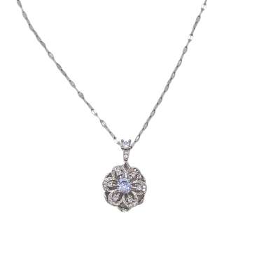 Fidget halskæde Sommerblomst – elegant smykke med bevægelig blomst til ro og fokus

